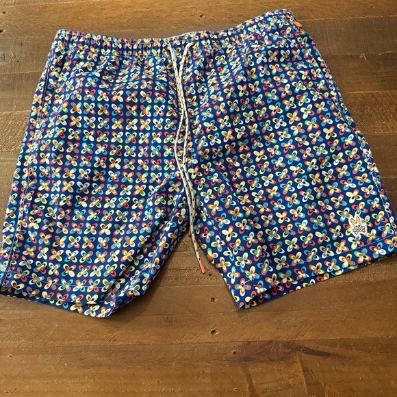 Psycho Bunny Multicolor Pattern Swim Trunks XXL - Picture 1 of 7